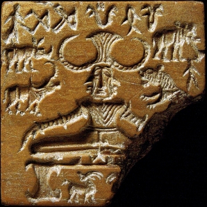 Pashupati Seal from Mohenjodaro, Pakistan. c2500BC-2400BC